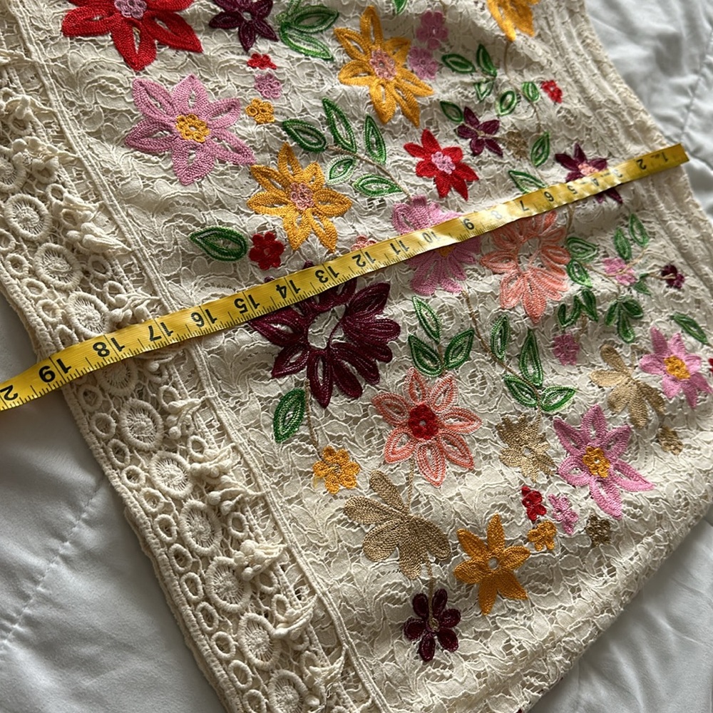Anthropologie Maeve Embroidered Lace Skirt - Picture 7 of 8